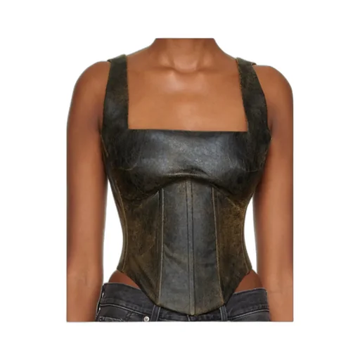 Cracked Effect Corset Top