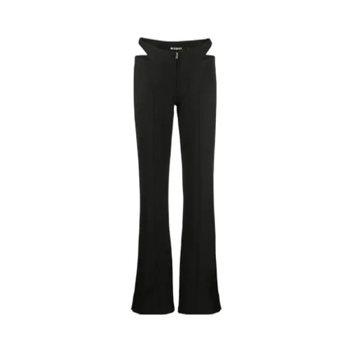 Cut-Out Straight-Leg Trousers