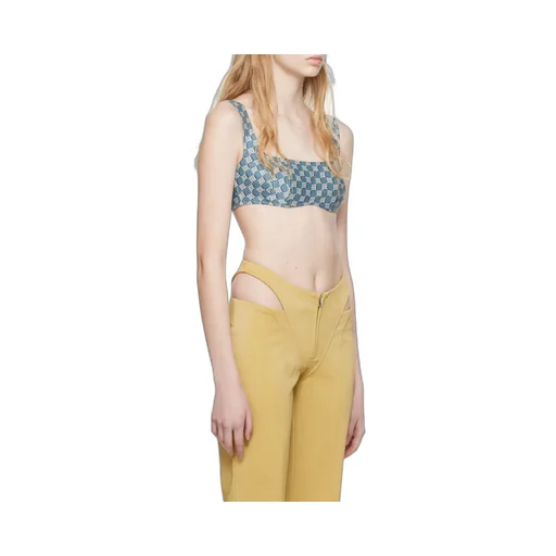 Monogram-Print Jacquard Bra Top