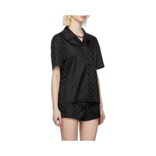 Monogram-Print Short-Sleeve Shirt