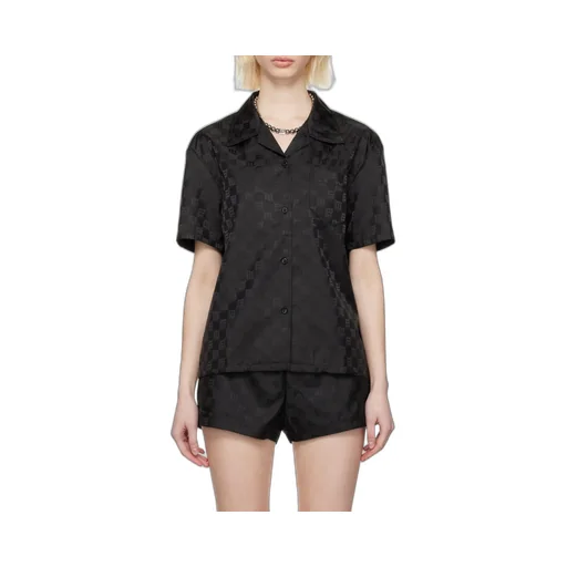 Monogram-Print Short-Sleeve Shirt