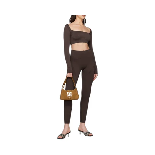 Long-Sleeve Cropped Knitted Top