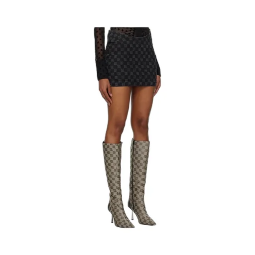Miniskirt With Embroidered Characters