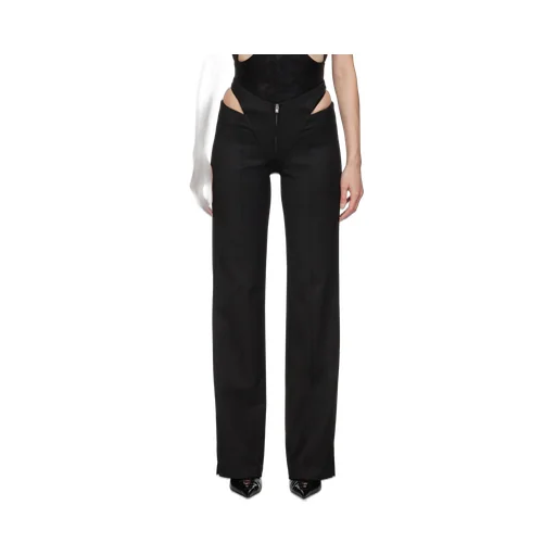 Cut-Out Straight-Leg Trousers
