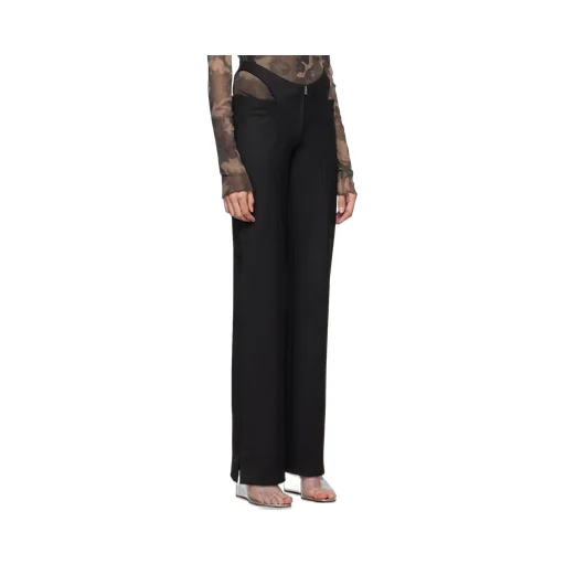 Cut-Out Straight-Leg Trousers