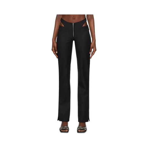 Cut-Out Straight-Leg Trousers