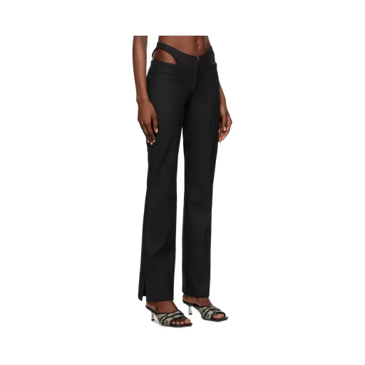 Cut-Out Straight-Leg Trousers