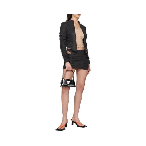 Ruched Cut-Out Mini Skirt