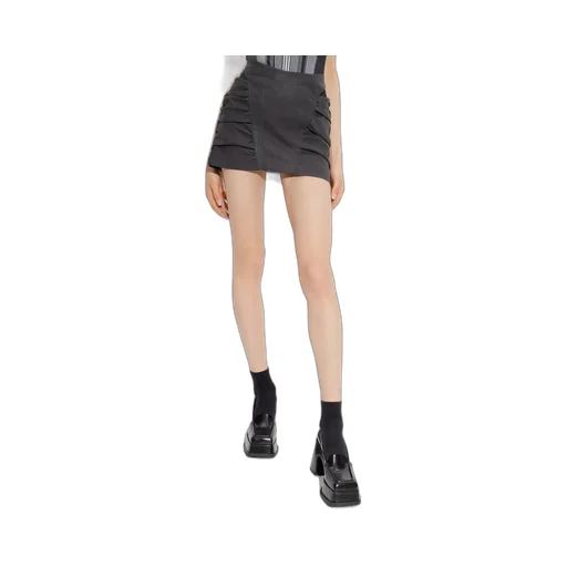 Ruched Cut-Out Mini Skirt