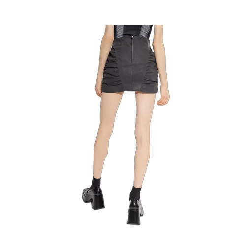Ruched Cut-Out Mini Skirt