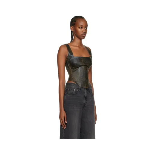Cracked Effect Corset Top