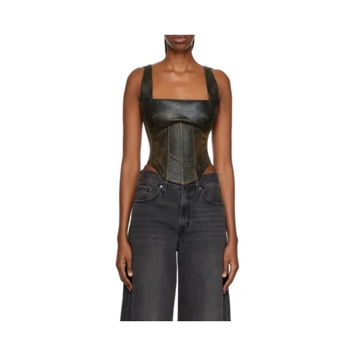 Cracked Effect Corset Top