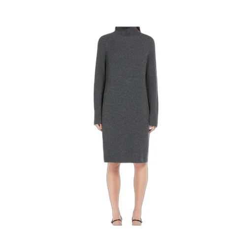 Long-Sleeved Wool Cashmere Dress