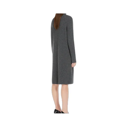 Long-Sleeved Wool Cashmere Dress