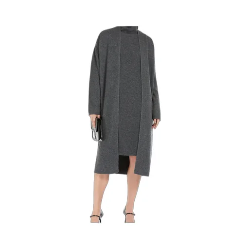 Long-Sleeved Wool Cashmere Dress