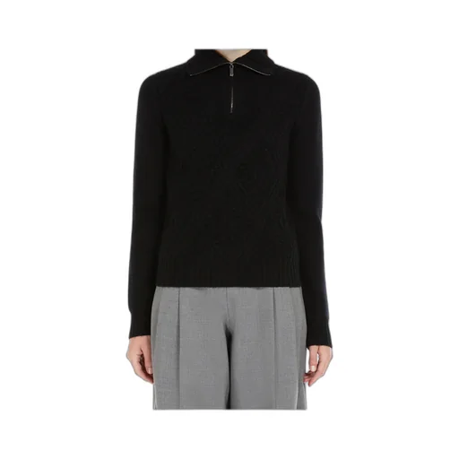 Semi-Zipper Cashmere Sweater