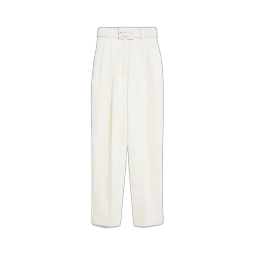 Belted Turn-Up Hem Trousers