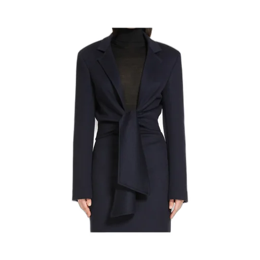Sash Detailed Straight Hem Cropped Jacket