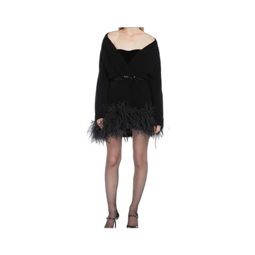 Feather Detailed Open Front Cardigan
