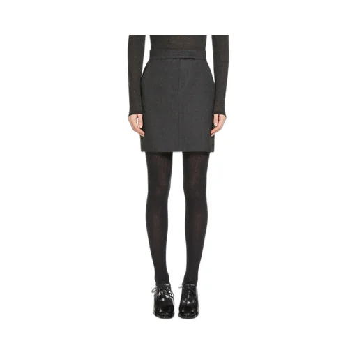 Wool Gabardine Mini Skirt