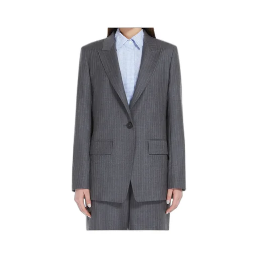 Long-Sleeved Wool Suit Coat