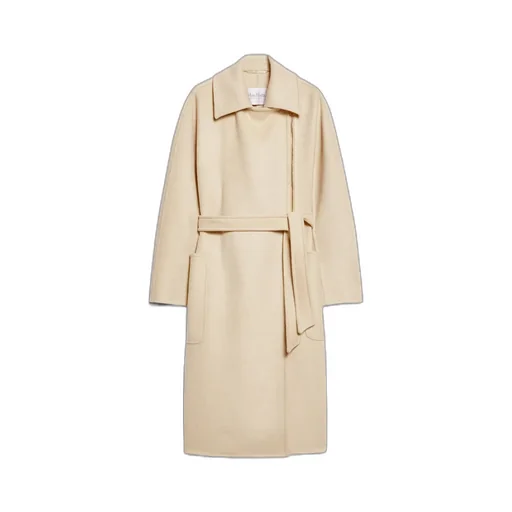 Zip Detailed Belted Coat
