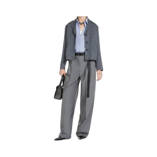 Belted Straight Leg Trousers