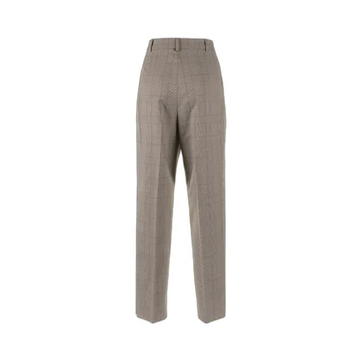 Studio Checked Straight Leg Trousers