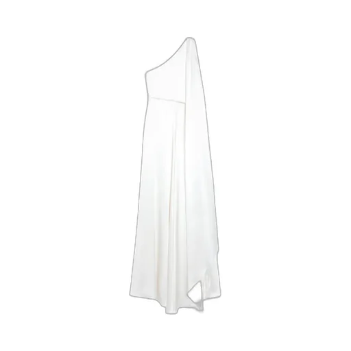 Silk Satin One-Shoulder Dress