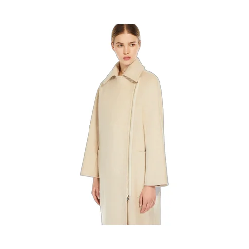 Zip Detailed Belted Coat