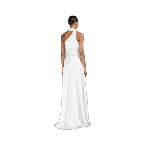 Silk Satin One-Shoulder Dress