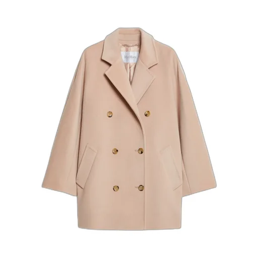 Double-Breasted Long-Sleeved Coat
