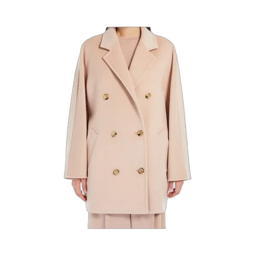 Double-Breasted Long-Sleeved Coat