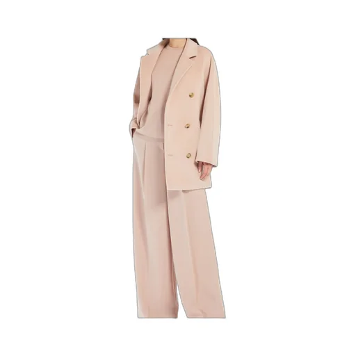 Double-Breasted Long-Sleeved Coat