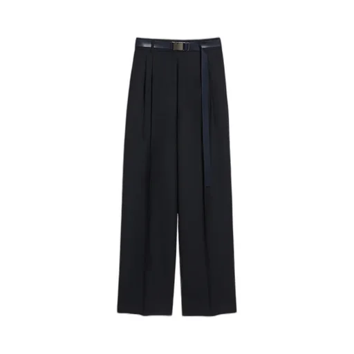 Belt Loop Wool Casual Pants