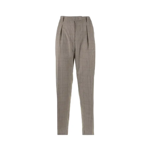 Studio Checked Straight Leg Trousers