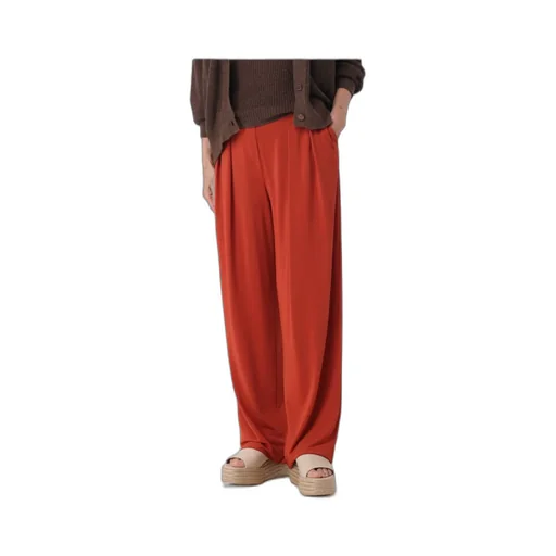 Plain Knit Crepe Trousers
