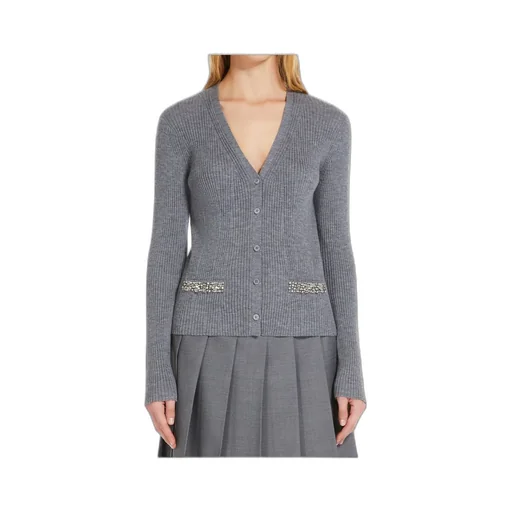 Long-Sleeved Wool Cardigan
