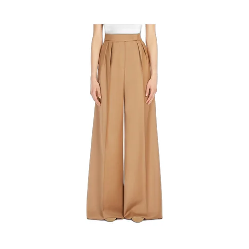 Mid-Rise Wide Leg Trousers