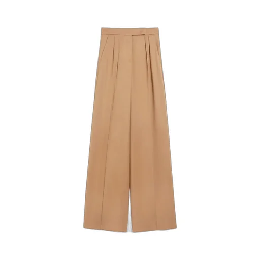 Mid-Rise Wide Leg Trousers