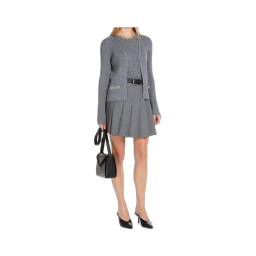Long-Sleeved Wool Cardigan