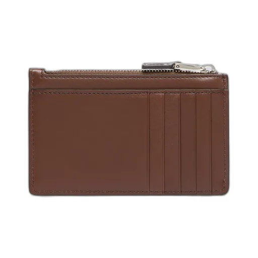Logo Printed Zip-Up Cardholder