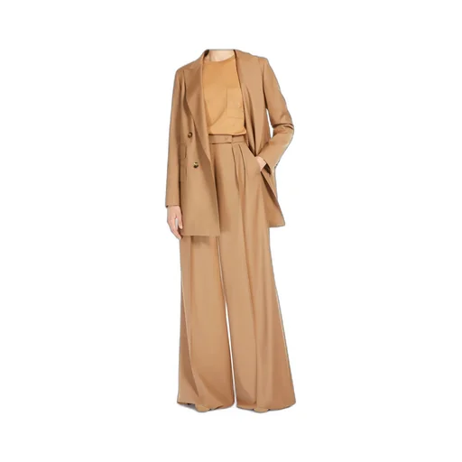 Mid-Rise Wide Leg Trousers