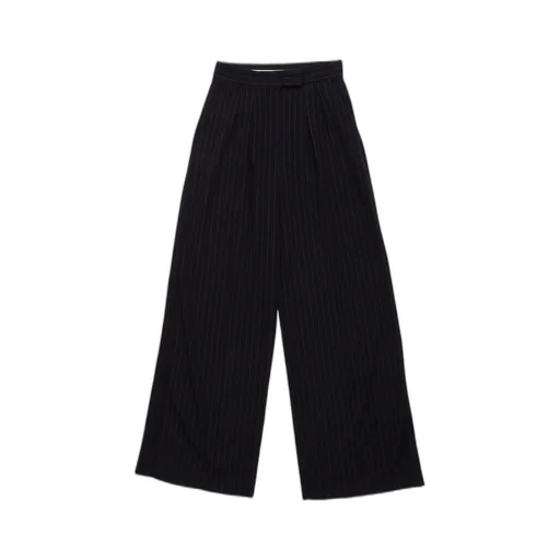 Pinstriped Straight Leg Trousers