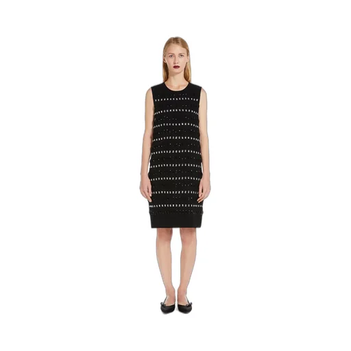Embellished Crewneck Sleeveless Dress