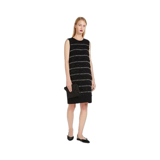 Embellished Crewneck Sleeveless Dress