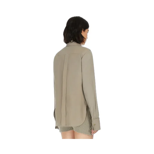 Logo Embroidered Long-Sleeved Shirt