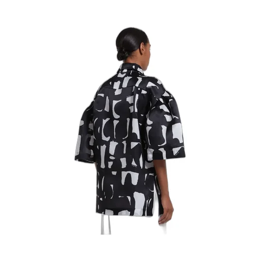 All-Over Patterned Short-Sleeved Top