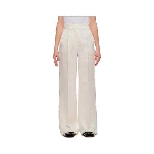Pleated Front Straight-Leg Trousers