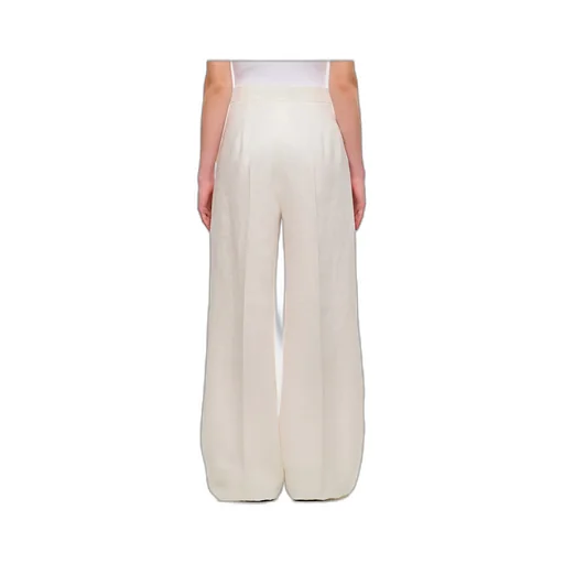 Pleated Front Straight-Leg Trousers